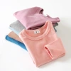 For the autumn and winter of 2025, Korean-style girls' candy long-sleeved base layer, versatile candy basic boys' round-neck brushed T-shirt details Picture